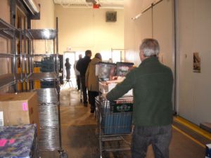 VV staff helping food bank