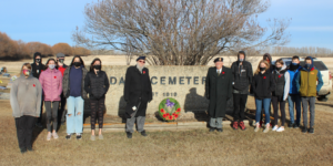PNCS grade 9 students at Dapp Cemetery with war veterans